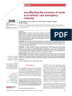 TJEM - Factors Affecting The Accuracy of Nurse Triage in Tertiary Care E.R