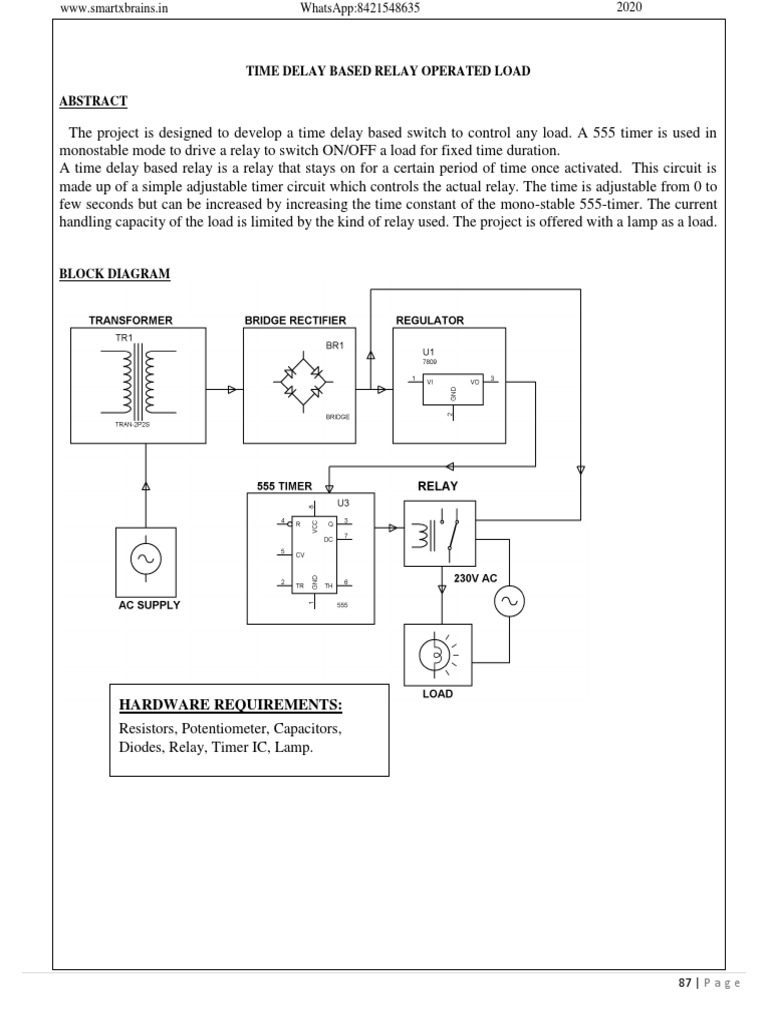 Time Delay Based Relay Operated Load Hardware Requirements PDF
