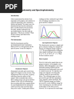 Densitometry and Spectrophotometr Y: Spectrophotometer Response