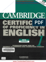 Cambridge Certificate Of Profeciency in English 1