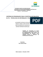 Critérios de priorização para projetos de TIC