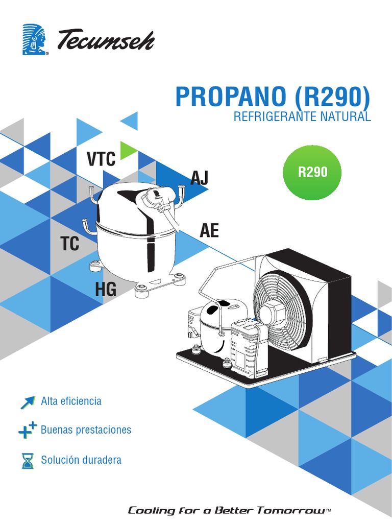 Plaquette - r290 - Es PROPANO REFRIGERANTE | PDF | Mecánica de Medios ...