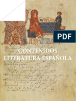 LITERATURA ESPAÑOLA CONTENIDOS