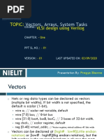 Vectors, Arrays, System Tasks: Topic