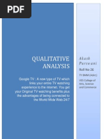 Qualitative Analysis: Akash Purswani