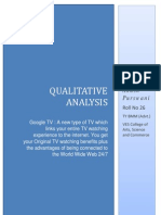 Qualitative Analysis: Akash Purswani