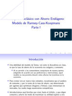 Enfoque Neoclásico Con Ahorro Endógino - Modelo de Ramsey - Cass - Koopmans