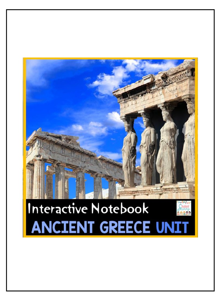 1 Ancient Greece Interactive Notebook PDF Twelve Olympians Sparta