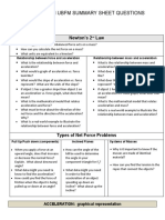 Unit 3 Cam and Ubfm Summary Sheet Questions: Newton's 2 Law