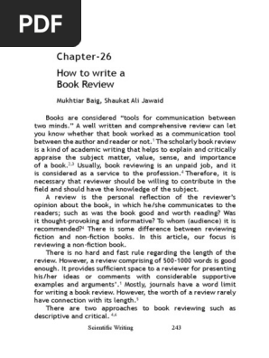 how to write a book review