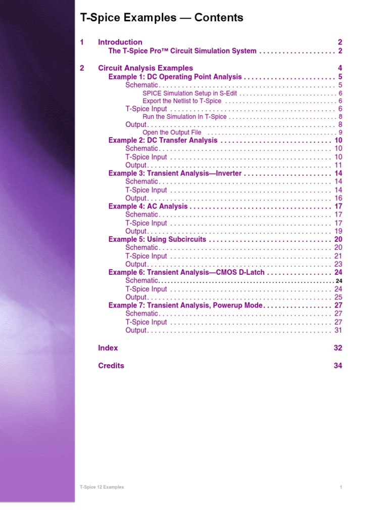 TSpice Examples Spice Mosfet