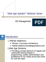 "Web Age Speaks!" Webinar Series: API Management