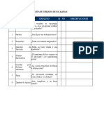 Lista de Cheuqeo Escaleras