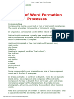 Words in English - Types of Word Formation