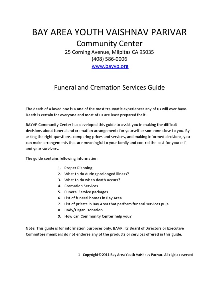 Funeral Services Guide Final PDF Cremation Funeral