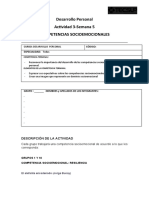 Actividad Semana 5 - Competencias Socioemocionales