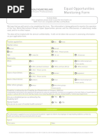 Equal Opportunities Monitoring Form: Declaration