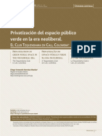 Privatización del espacio público verde en la era 