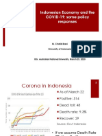 Indonesian Economy and The COVID-19 Some Policy Responses - Chatib Basri