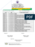 Department of Education: Individual Workweek Accomplishment Report