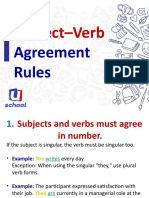 Subject-Verb Agreement Rules