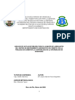 Informe Tactico Almacen Cemao