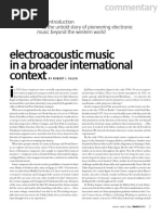 Electroacoustic Music in A Broader International Context