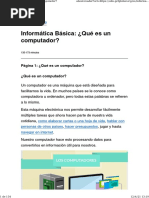 Informática Básica ¿Qué es un computador?
