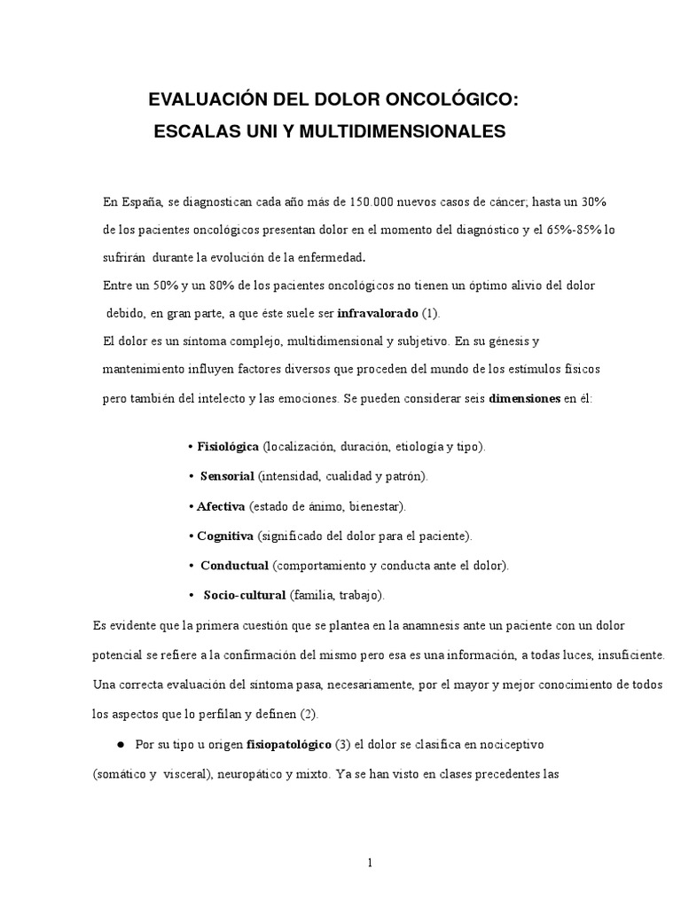 Escala EVA | PDF | Dolor | Medicina CLINICA