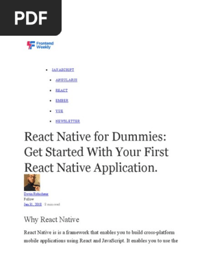 React Native for Dummies
