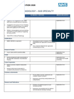 Interventional Radiology - Sub Specialty: Person Specification 2020