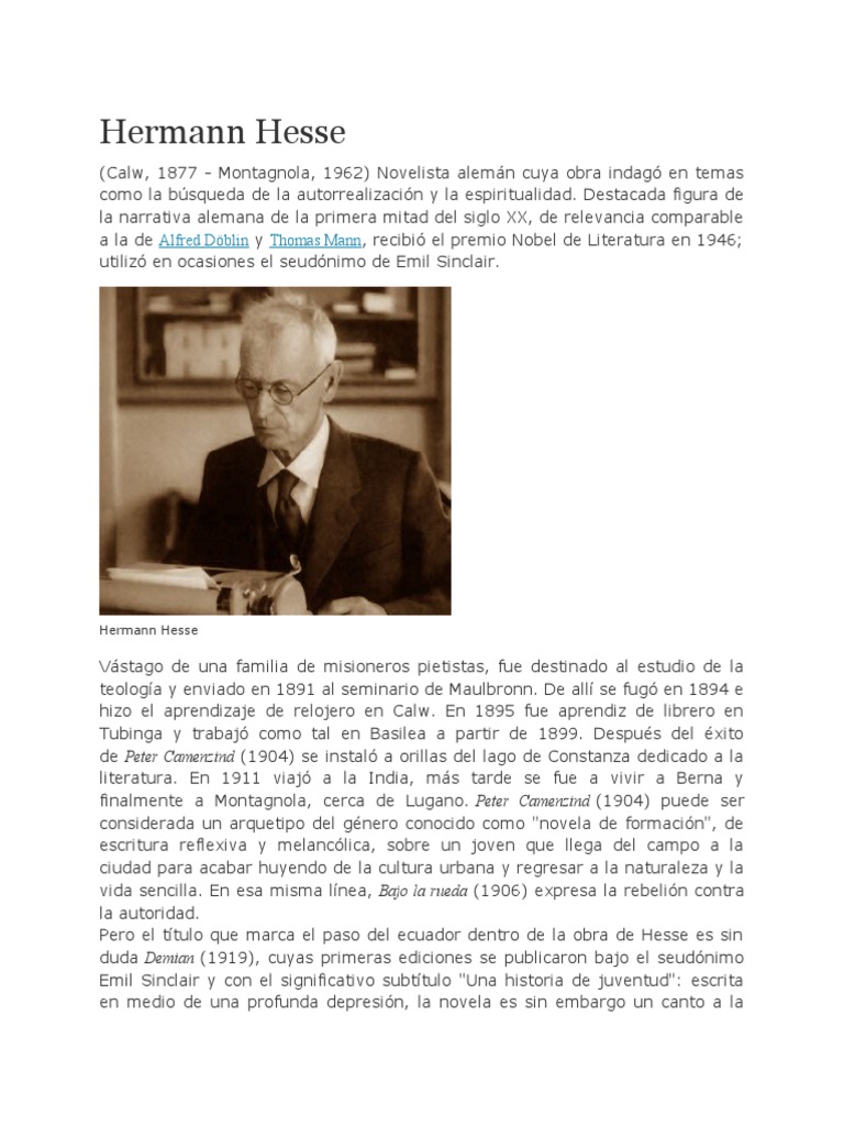 Hermann Hesse | PDF | Arte