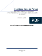 Portifólio - Análise e Desenvolvimento de Sistemas Unopar 1º Semestre