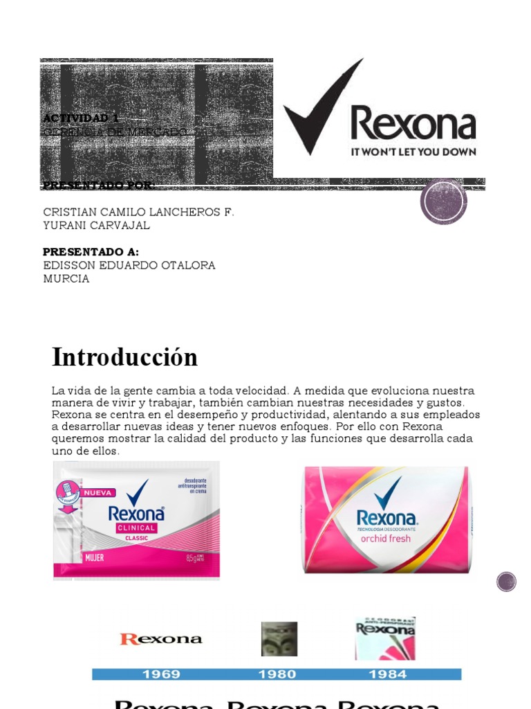 Origen y características de Rexona | PDF | Marca | Los consumidores