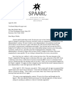 SPAARC Letter To Mayor Ben Walsh