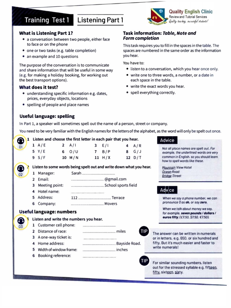 IELTS Practice Listening Drills | PDF | International English Language ...