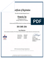 ISO 13485. 2016 Certificate C0096161-MD3