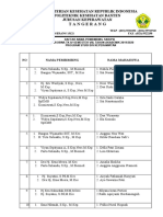 Daftar Nama Pembimbing Skripsi Mahasiswa TK IV