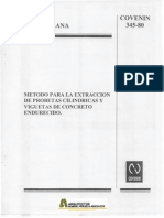 Método Para La Extraccion de Probetas Cilidricas. Norma Venezolana