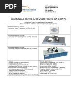 Download GSM Single Route and Multi-Route Gateways by RVN Communication Marketing SN5061127 doc pdf