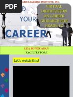 Virtual Orientation On Career Guidance For Grade 12