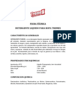 Ficha Técnica Detergente Liquido para Ropa Tremex: Características Generales