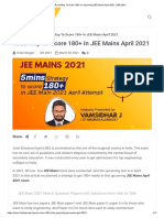 Road Map to Score 180+ in Upcoming JEE Mains April 2021 _ JEE 2021