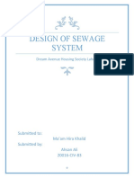 Design of Sewage System: Dream Avenue Housing Society Lahore