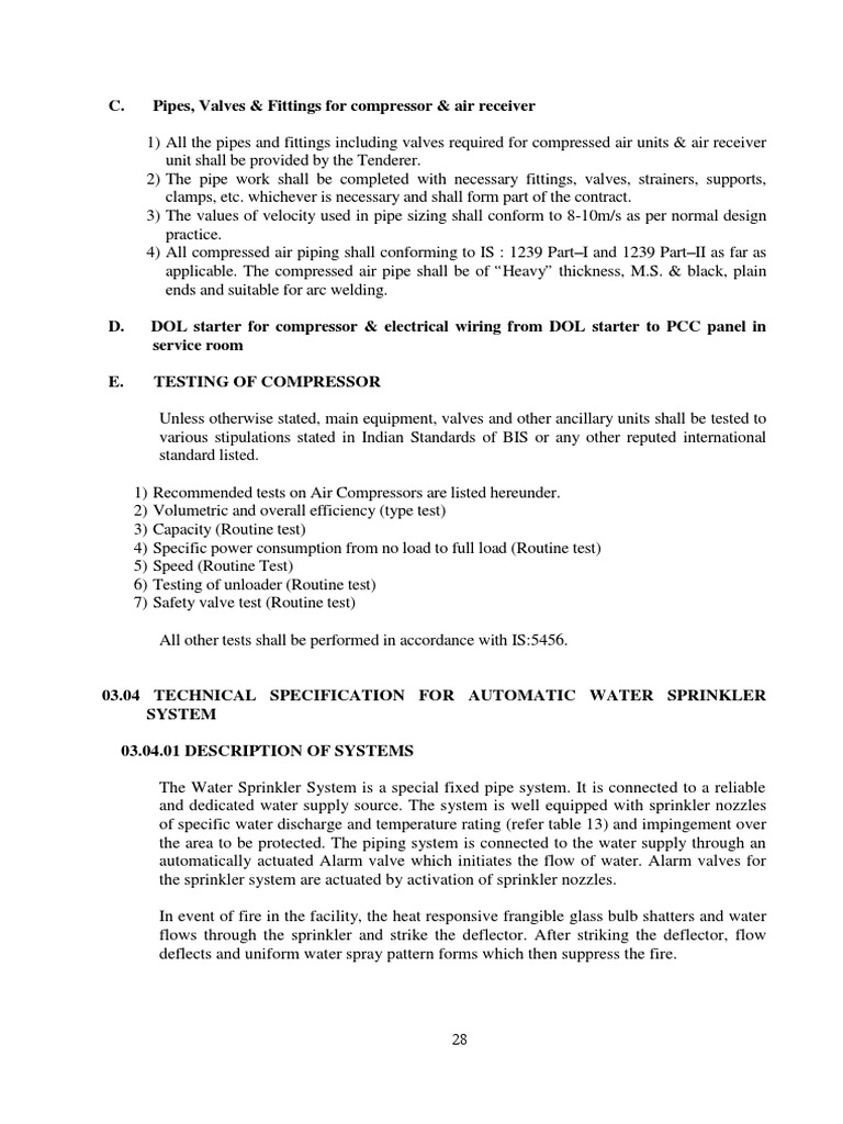 Specification For Fire Pump - Part 8 | PDF | Fire Sprinkler System | Valve