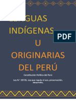 Ley de Lenguas Indigenas U Originarias Del Peru