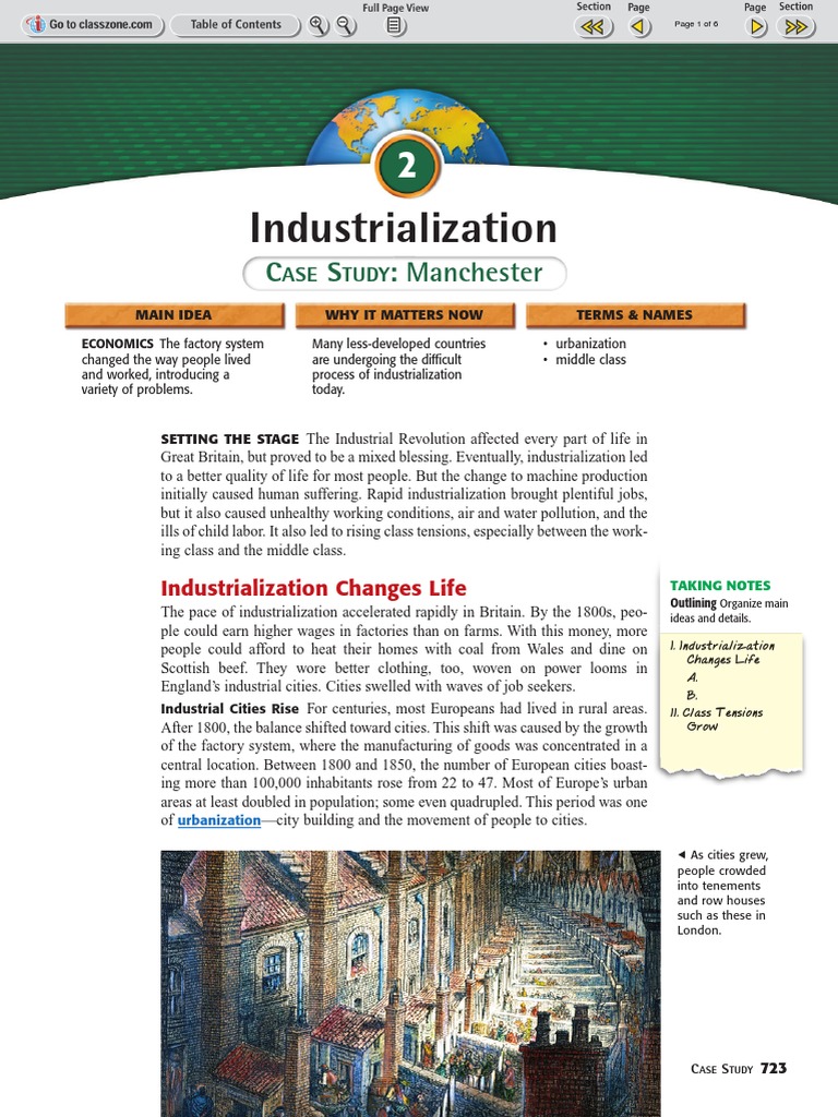 industrialization case study manchester answer key