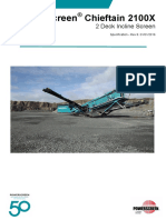 Powerscreen Chieftain 2100X 2 Deck Technical Specification Rev 8-01-01 2016