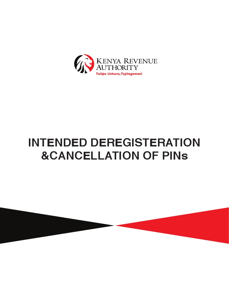 Intended Deregistration & Cancellation of Pins List  PDF