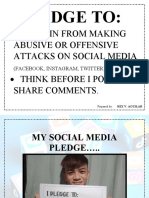 Refrain From Making Abusive or Offensive Attacks On Social Media - Think Before I Post and Share Comments